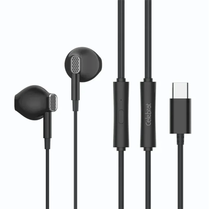 Celebrat D12 Wired HIFI Sound Quality TYPE C Earphone - Image 1