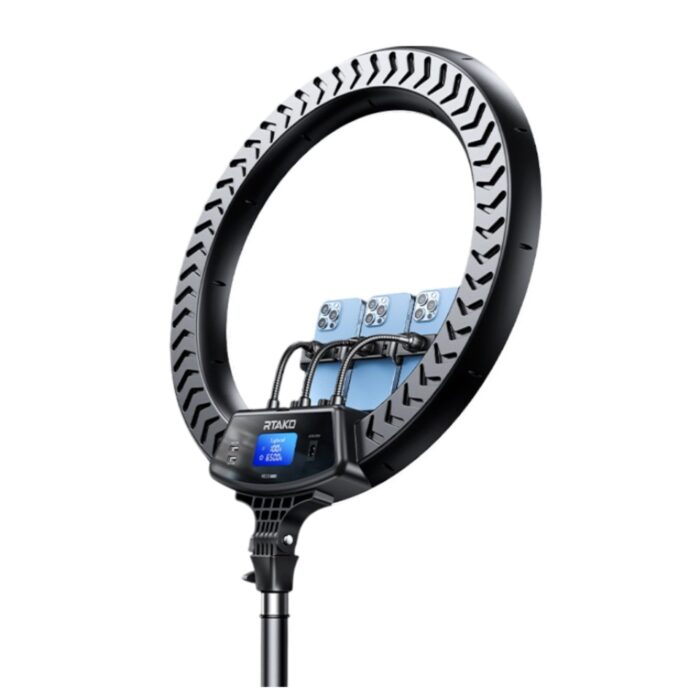 Rtako 22 Ring Light With 3 Phone Holder AR GTB01 22S by otc.lk in srilanka scaled 1