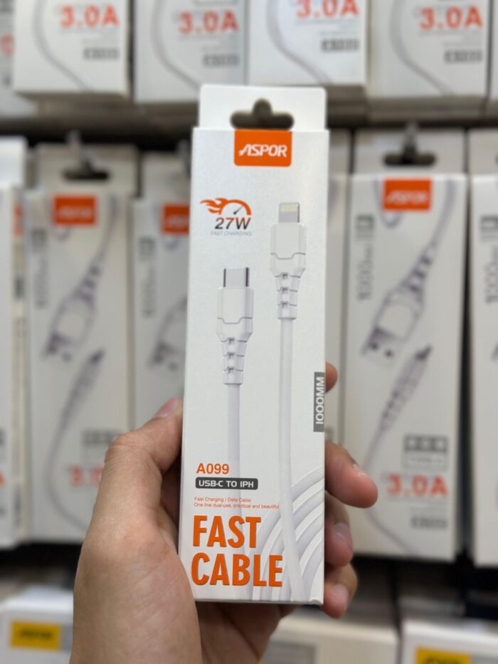 Aspor A099 Type-C to Lightning PD Fast Charging Cable 1m - Image 2
