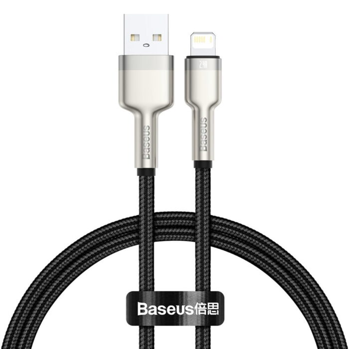 Baseus Cafule Series 1 Meter USB to Lightning Metal Data Cable 2.4A - Image 1
