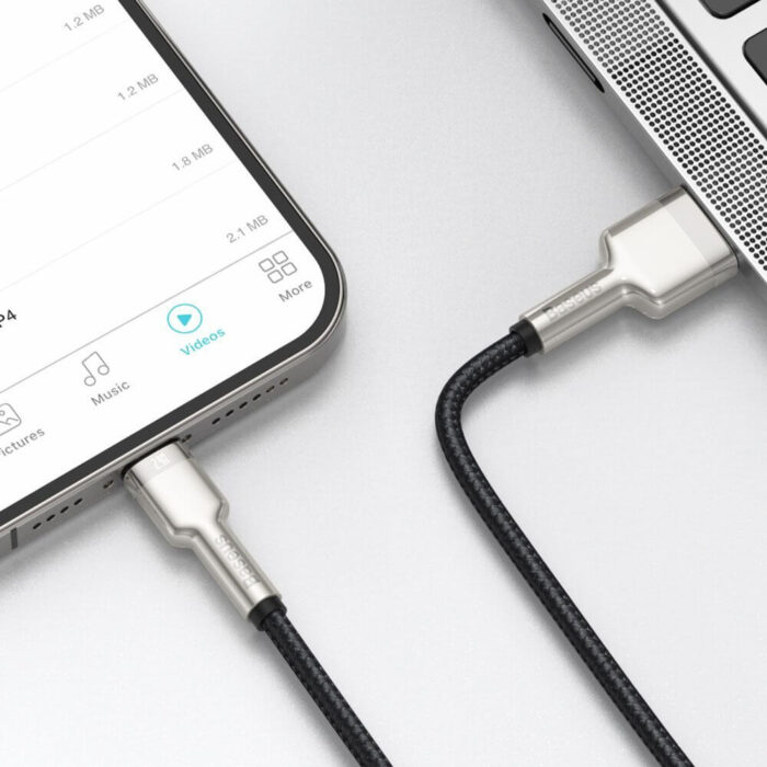 Baseus Cafule Series 1 Meter USB to Lightning Metal Data Cable 2.4A - Image 3