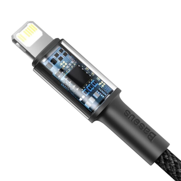 Baseus High Density 1M 20W Braided Fast Charging Data Cable Type-C to iP PD-Blue - Image 2