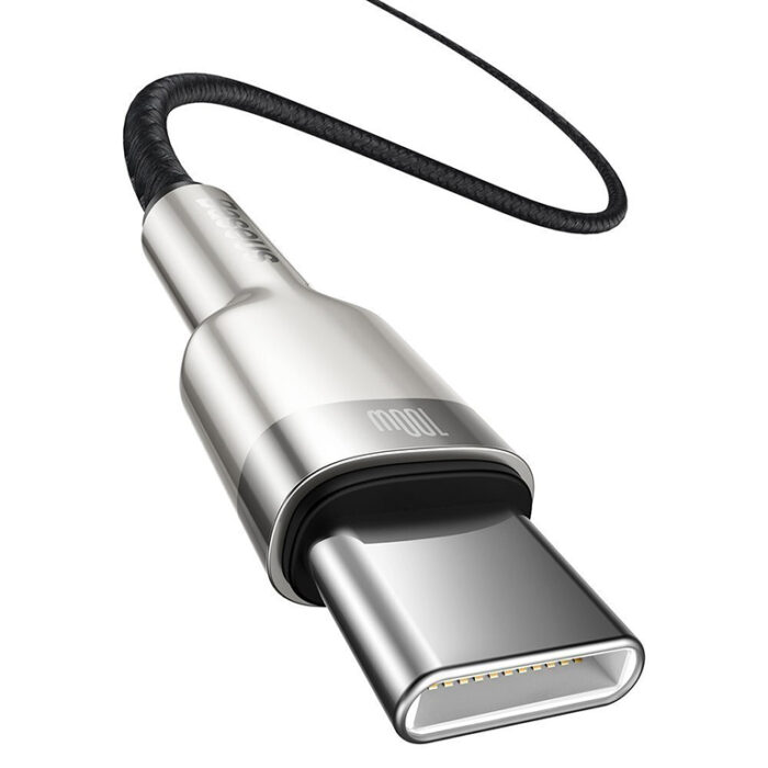 baseus cafule series metal data usb type c usb typ c cable power delivery 100 w 20 v 5 a 1 m black catjk c01 1