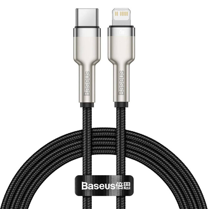 Baseus Cafule Series 1M Metal Data Cable Type-C to iP PD 20W Black - Image 1