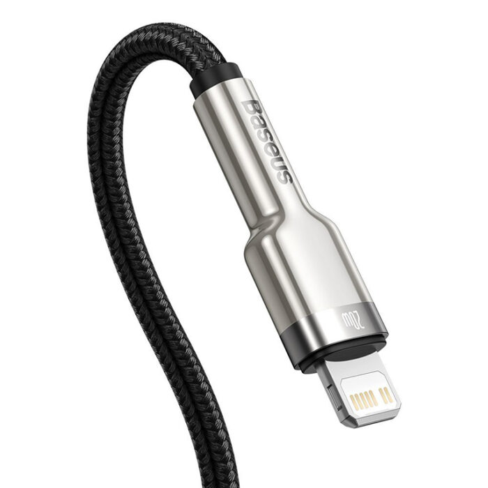 Baseus Cafule Series 1M Metal Data Cable Type-C to iP PD 20W Black - Image 2