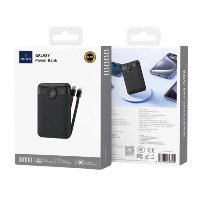 Wiwu WI P022 Galaxy 22.5w 10000mAh Powerbank Black by otc.lk in srilanka 1