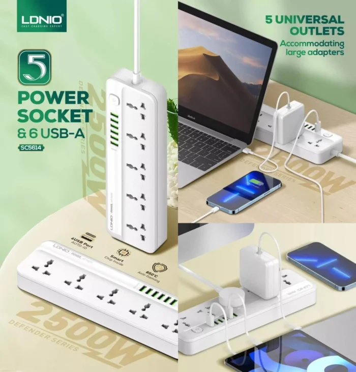 LDNIO Power Socket Extension SC5614 - Image 4