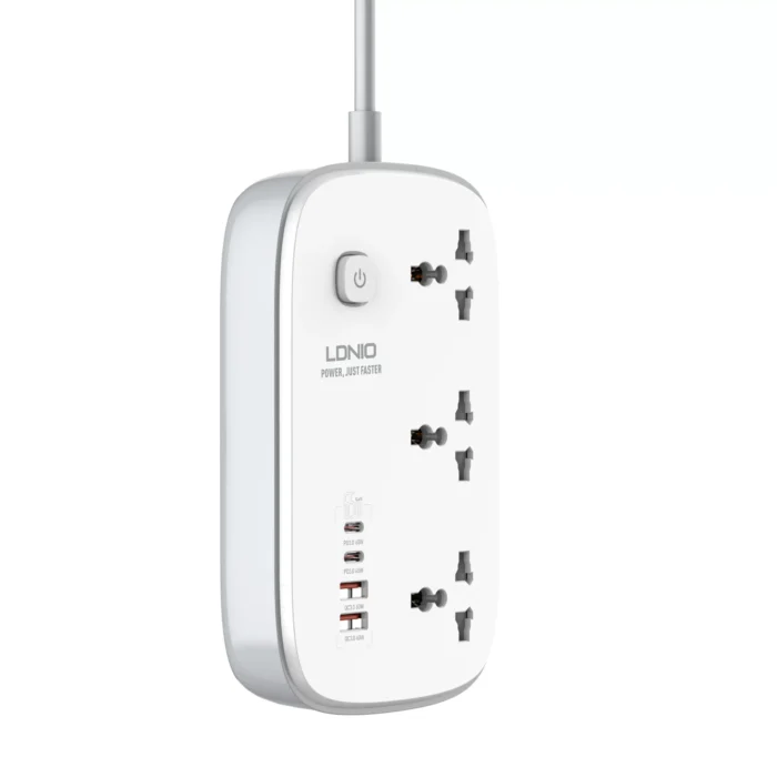 LDNIO Power Strip Extension SC3416 3 AC Outlets + 4 USB Ports