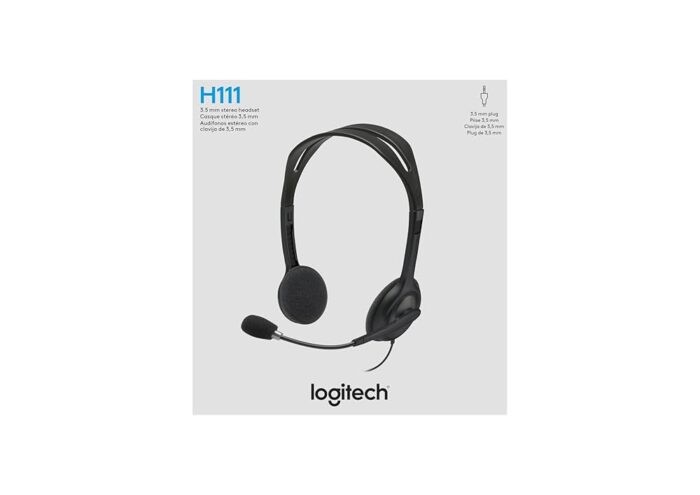 Logitech H111 Stereo Headphones with Adjustable Mic Sri Lanka FoneHouse