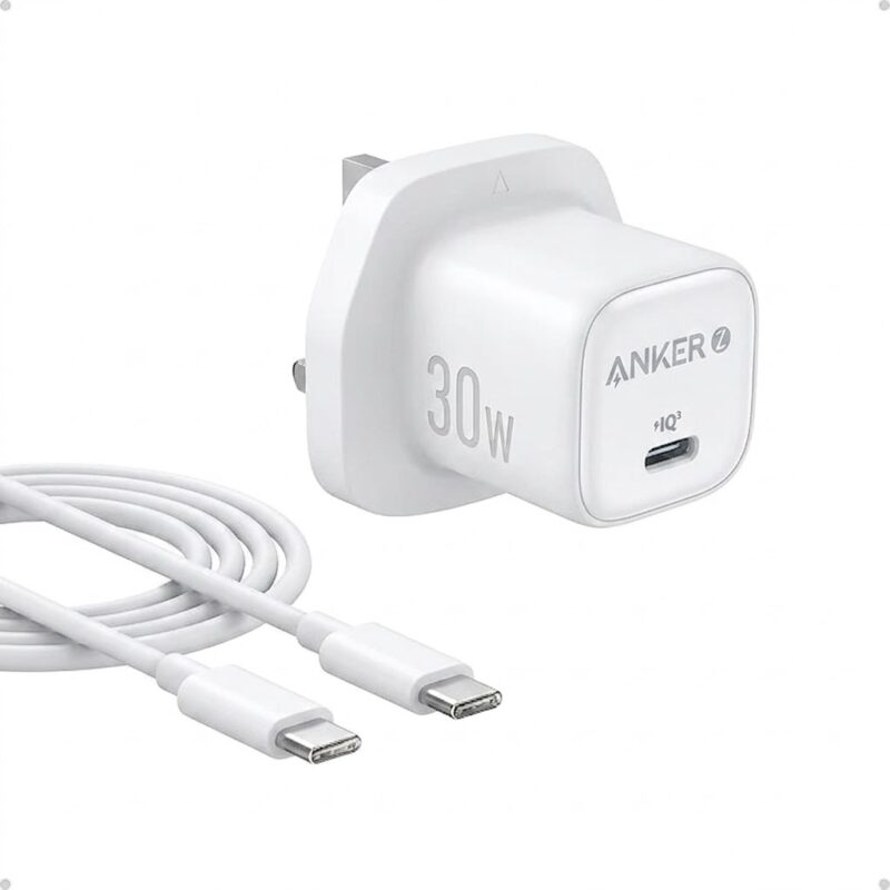 Anker Zolo 30W Type-C to Type-C Charger Set White – FoneHouse Sri Lanka