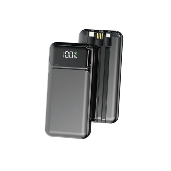 Aspor A315 10000mAh Power Bank 22.5W Built-in Lightning Cable Black White – FoneHouse Sri Lanka