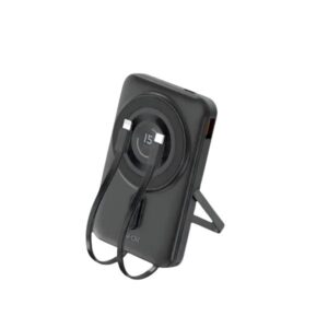 Aspor A327 10000mAh Wireless Power Bank Magnetic Foldable Stand Black – FoneHouse Sri Lanka