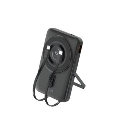 Aspor A327 10000mAh Wireless Power Bank Magnetic Foldable Stand Black – FoneHouse Sri Lanka