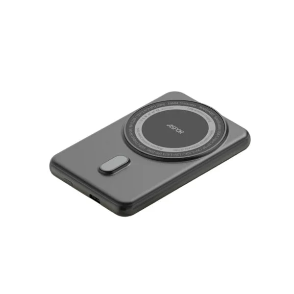 Aspor A383 Magnetic Wireless Power Bank 5000mAh Slim Black White – FoneHouse Sri Lanka 2