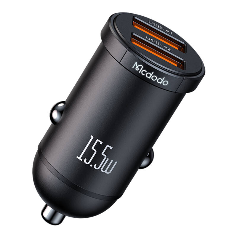 Mcdodo 15.5W 2U LED 2-Port Car Charger – Dual USB Fast & Safe Car Charging