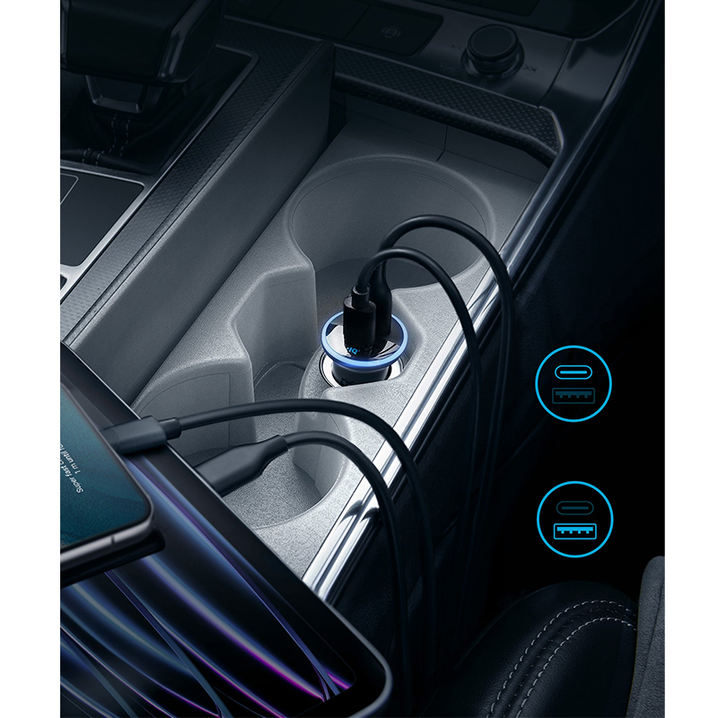 Anker 323 52W Dual Port 1 USB-C + 1 USB-A High Speed Car Charger - Image 3