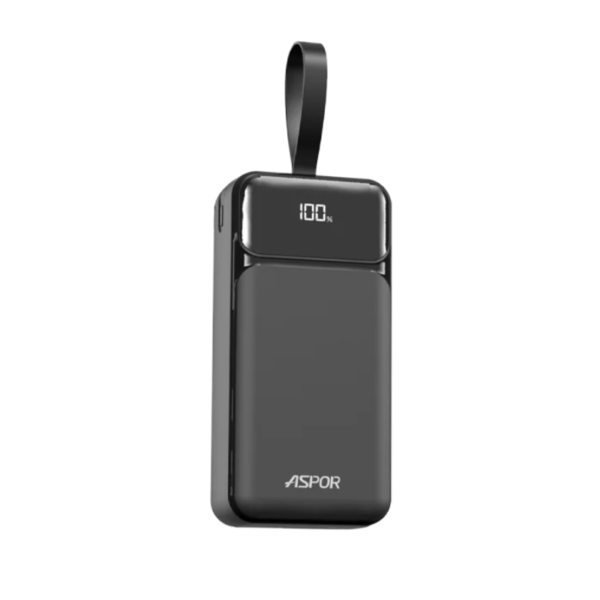 Aspor A397 100000mAh Power Bank – Powerful High Capacity Built-in Cables, 4 USB Outputs, LED Digital Display, Dual Flashlight & Multi-Device Charging | FoneHouse Sri Lanka
