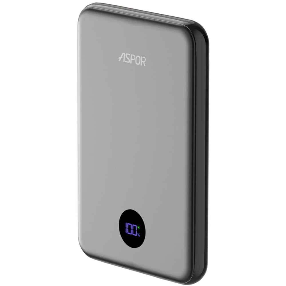 Aspor A385 Wireless Power Bank – Powerful 20W PD Magnetic Fast Charging, 10000mAh, 15W Wireless Output, LCD Display & Compact Design | FoneHouse Sri Lanka - Image 2