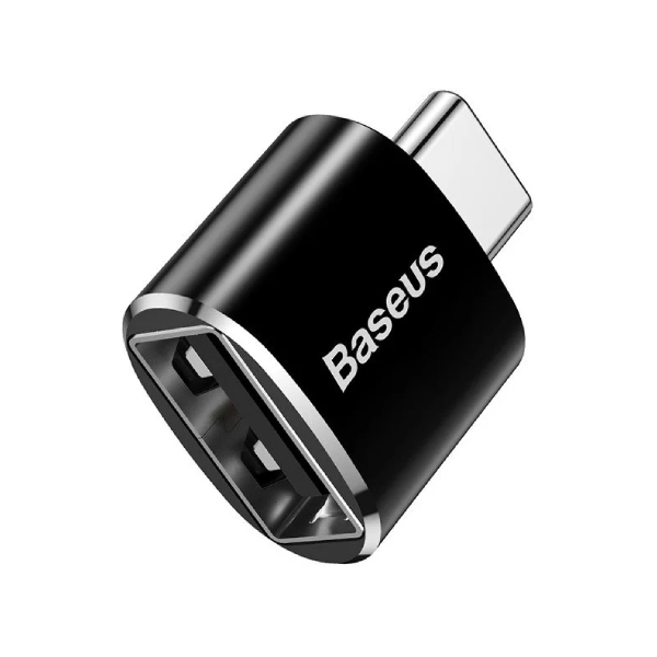 Baseus Mini CATOTG-01 USB-A / USB-C OTG Adapter - Black