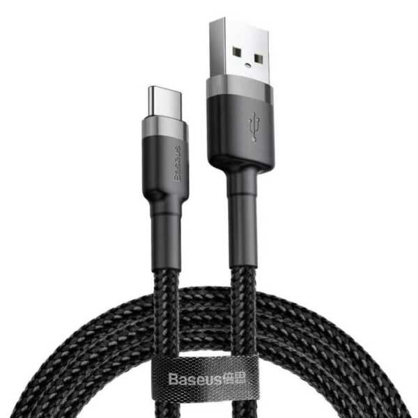 Baseus Cafule Type-C Cable – Powerful 3A QC3.0 Fast Charging, Nylon Braided, Aluminum Alloy & 480Mbps Data Transfer | FoneHouse Sri Lanka