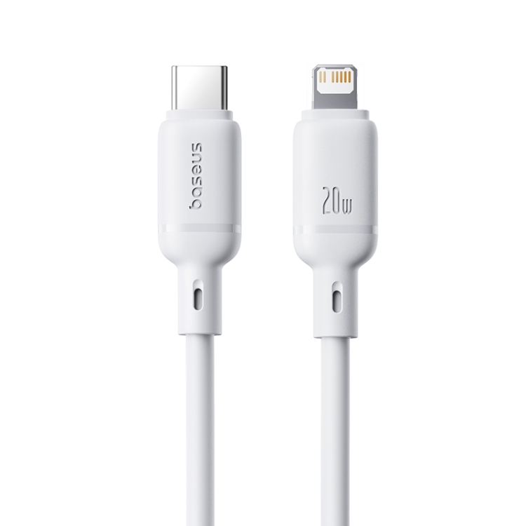 Baseus Silky Type-C to Lightning Cable – Powerful 20W PD Fast Charging, Soft Silicone, MFi Certified & 480Mbps Data Transfer | FoneHouse Sri Lanka