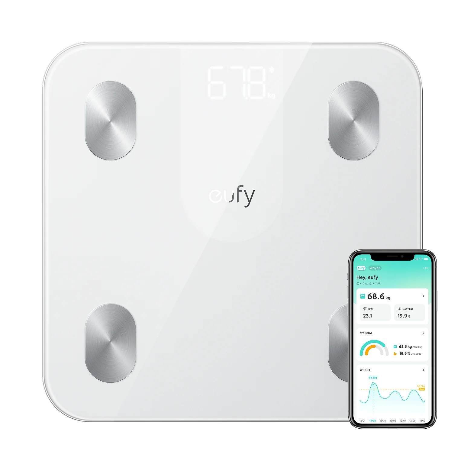 Eufy Smart Scale A1 – Bluetooth Smart Body Weight Scale with 12 Body Measurements & Best App Connectivity | FoneHouse Sri Lanka - Image 2