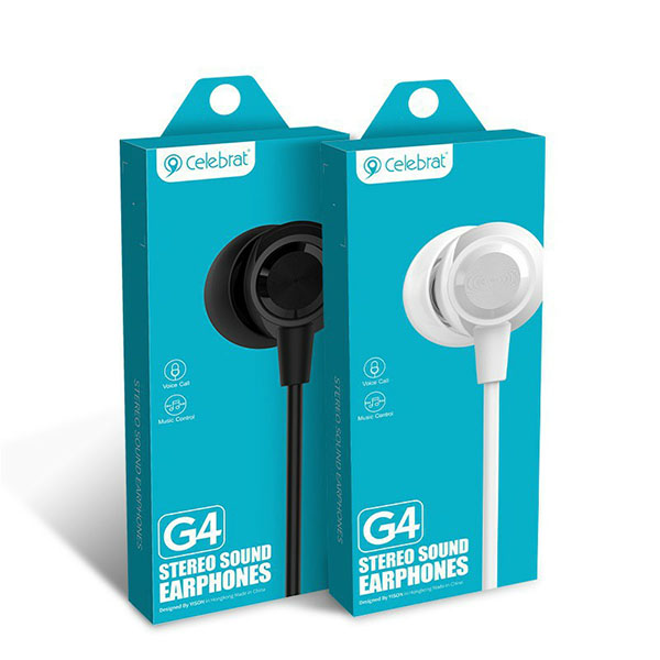Celebrat G4 Stereo Sound Earphones with Mic