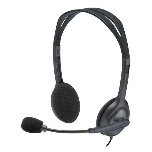 Logitech H111 Stereo Headset – Clear Audio & Adjustable Mic