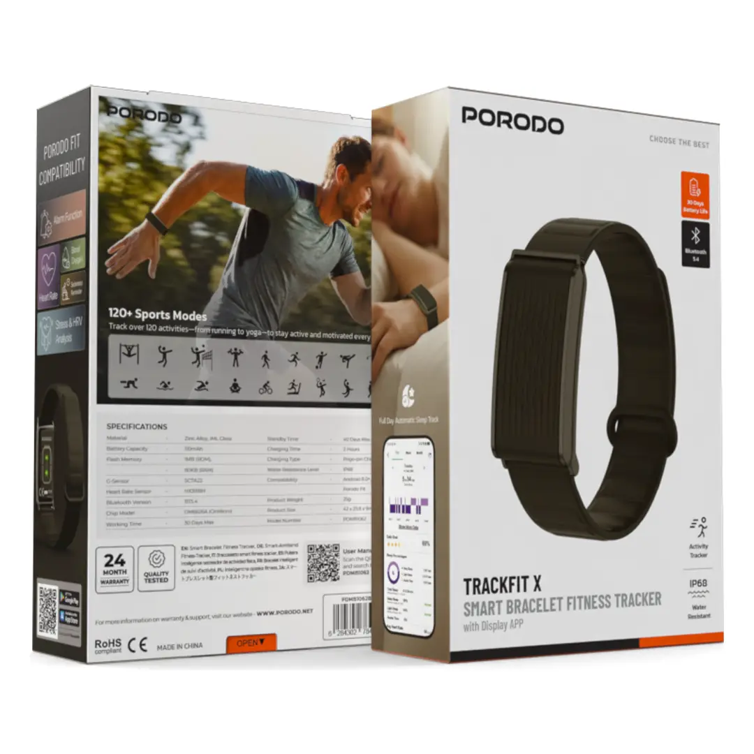 Porodo TrackFit X - Ultimate Screenless Fitness Tracker in Sri Lanka | FoneHouse - Image 3