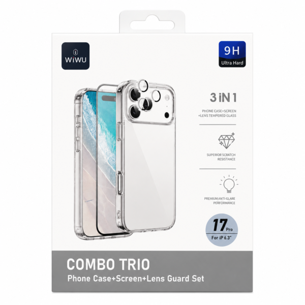 WiWU Combo Trio 3 In 1 Kit for iPhone 17 Series - Premium Protection Kit in Sri Lanka | FoneHouse