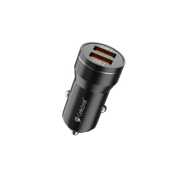 Celebrat CC-11 Stable and Solid Plug Dual Port Output Car Charger