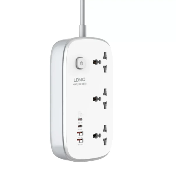 LDNIO Power Strip Extension SC3416 3 AC Outlets + 4 USB Ports